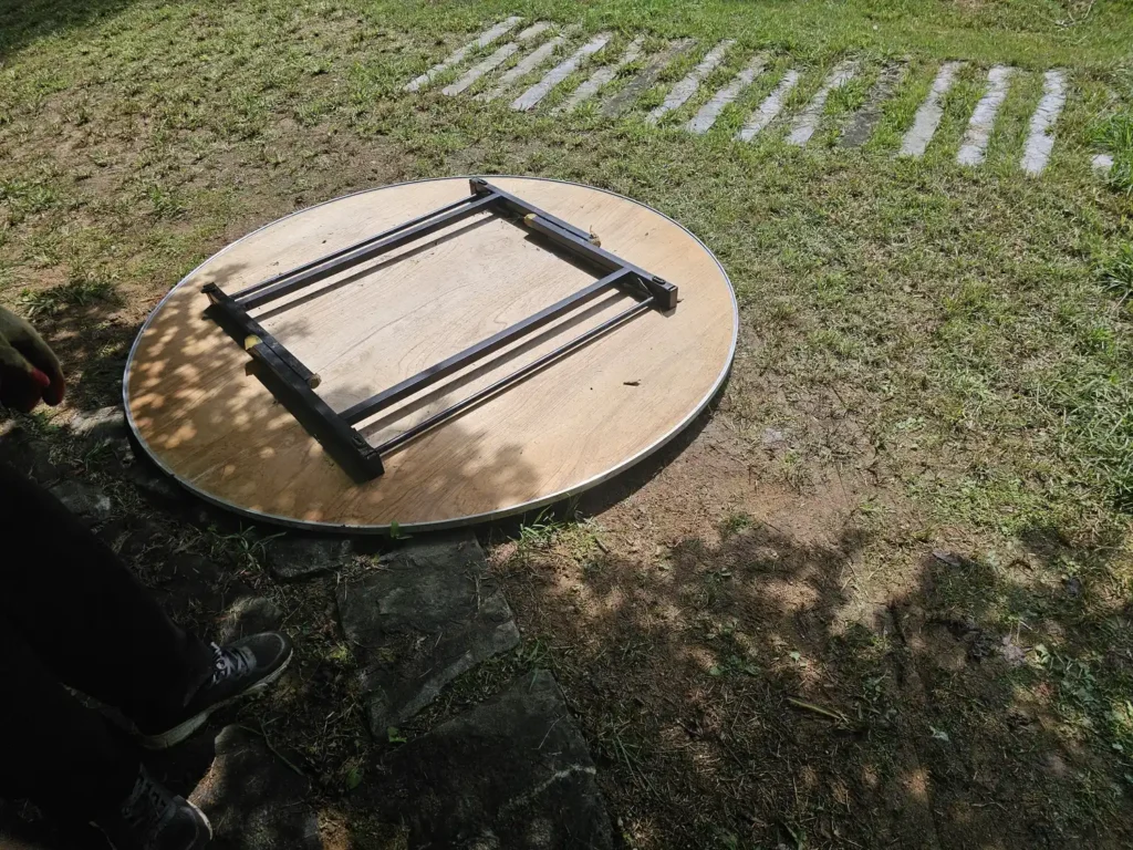 히든가든 야외웨딩 알바 테이블 세팅