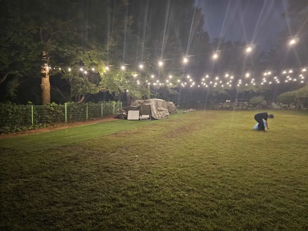 히든가든 야외웨딩 알바 테이블 의자 철수-5