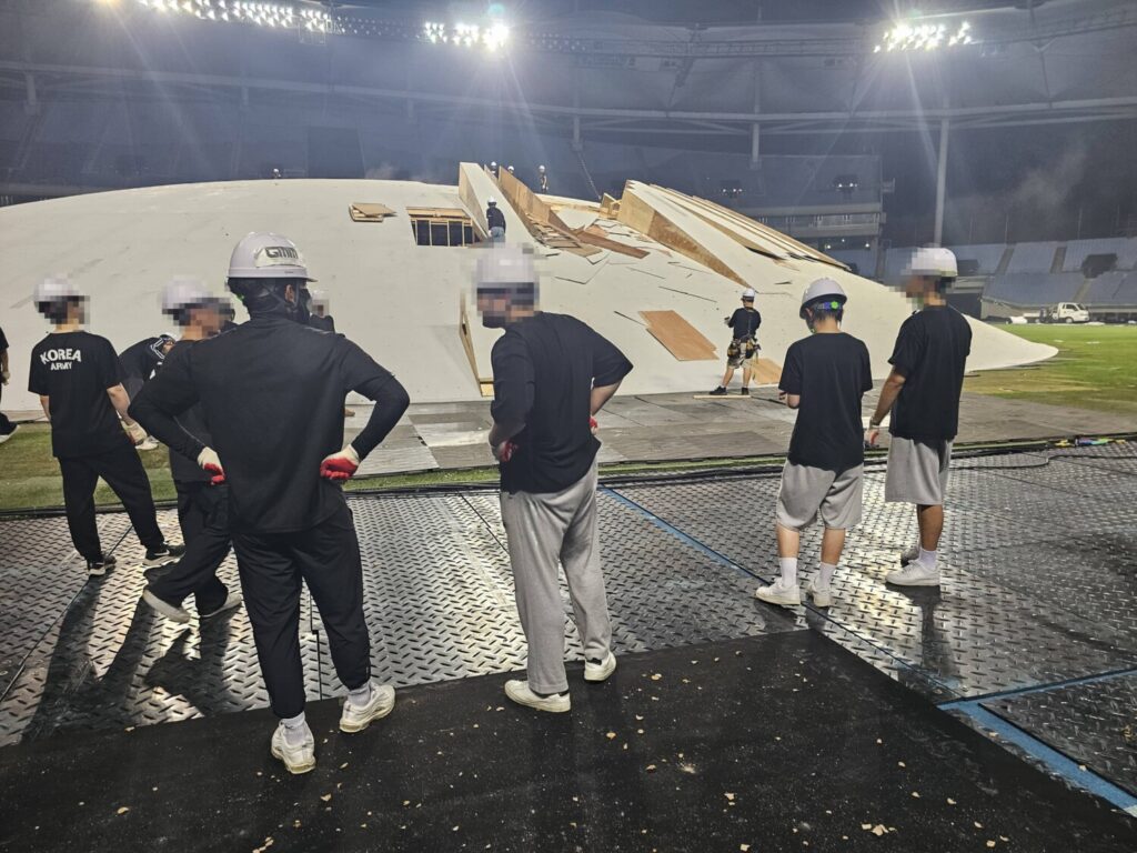 칸예 웨스트 내한공연 철거 보조 알바 후기